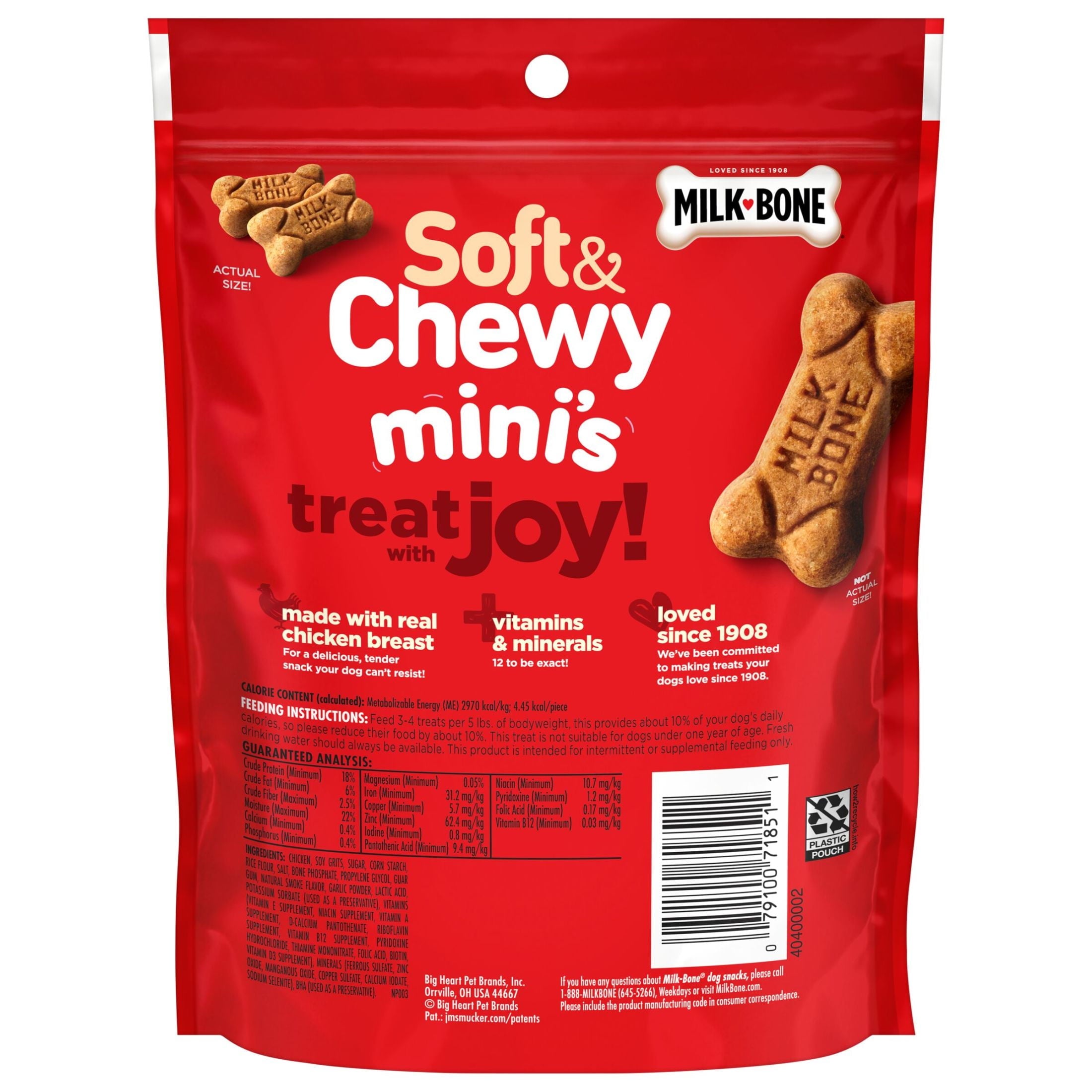 Milk Bone Soft & Chewy Mini’s Dog Treats Made With Real Chicken, 4.5 oz