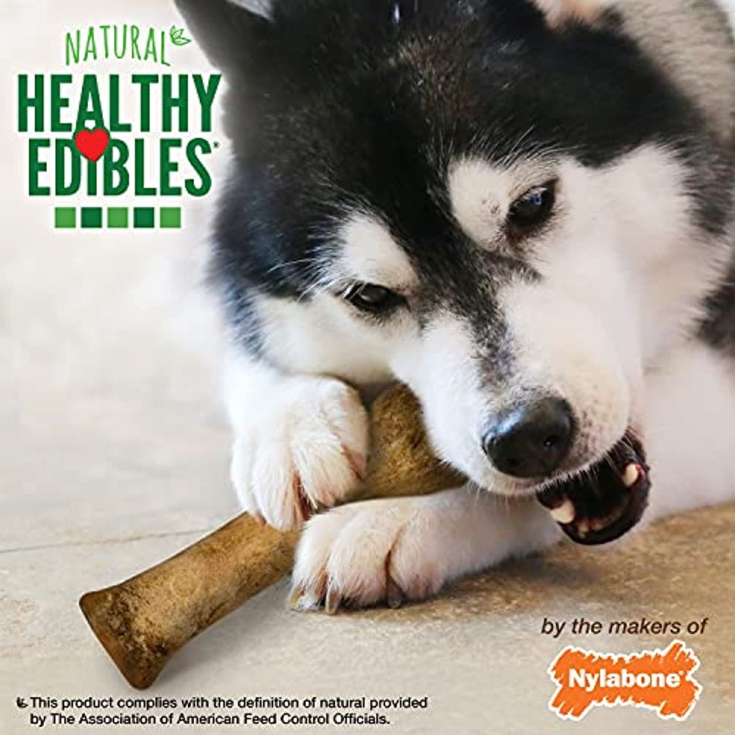 Nylabone Healthy Edibles Natural Bacon Flavored Dog Treats, Twin Pack, Souper