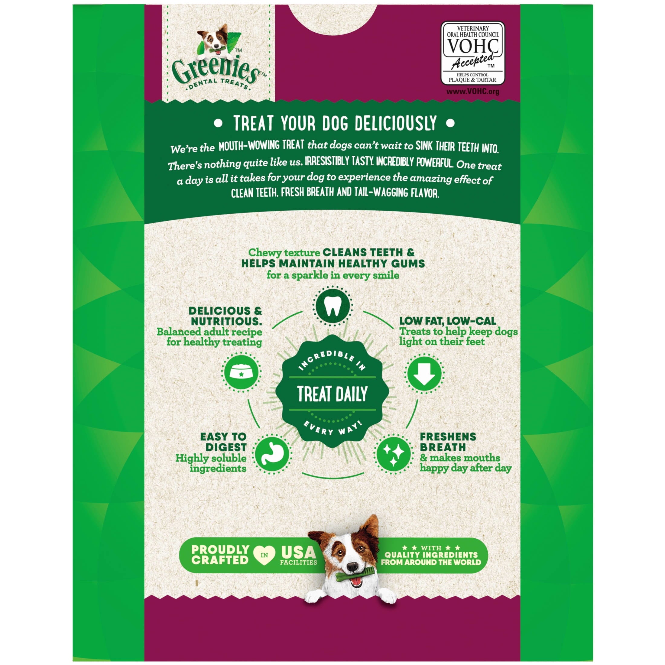 Greenies Weight Management Petite Natural Dog Dental Care Chews Weight Control Dog Treats, 27 Oz Pack (45 Treats)