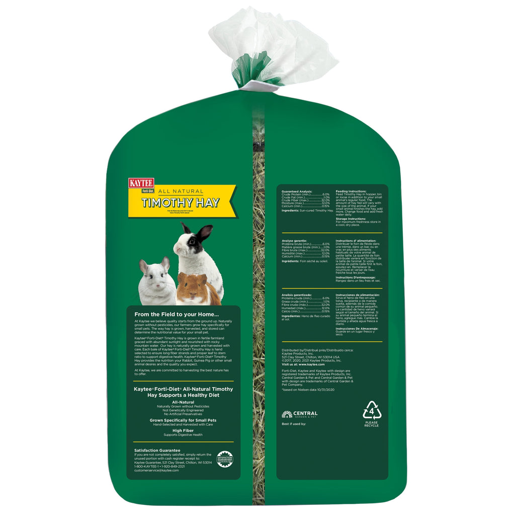 Kaytee Forti-Diet All Natural Timothy Hay , 96 ounce