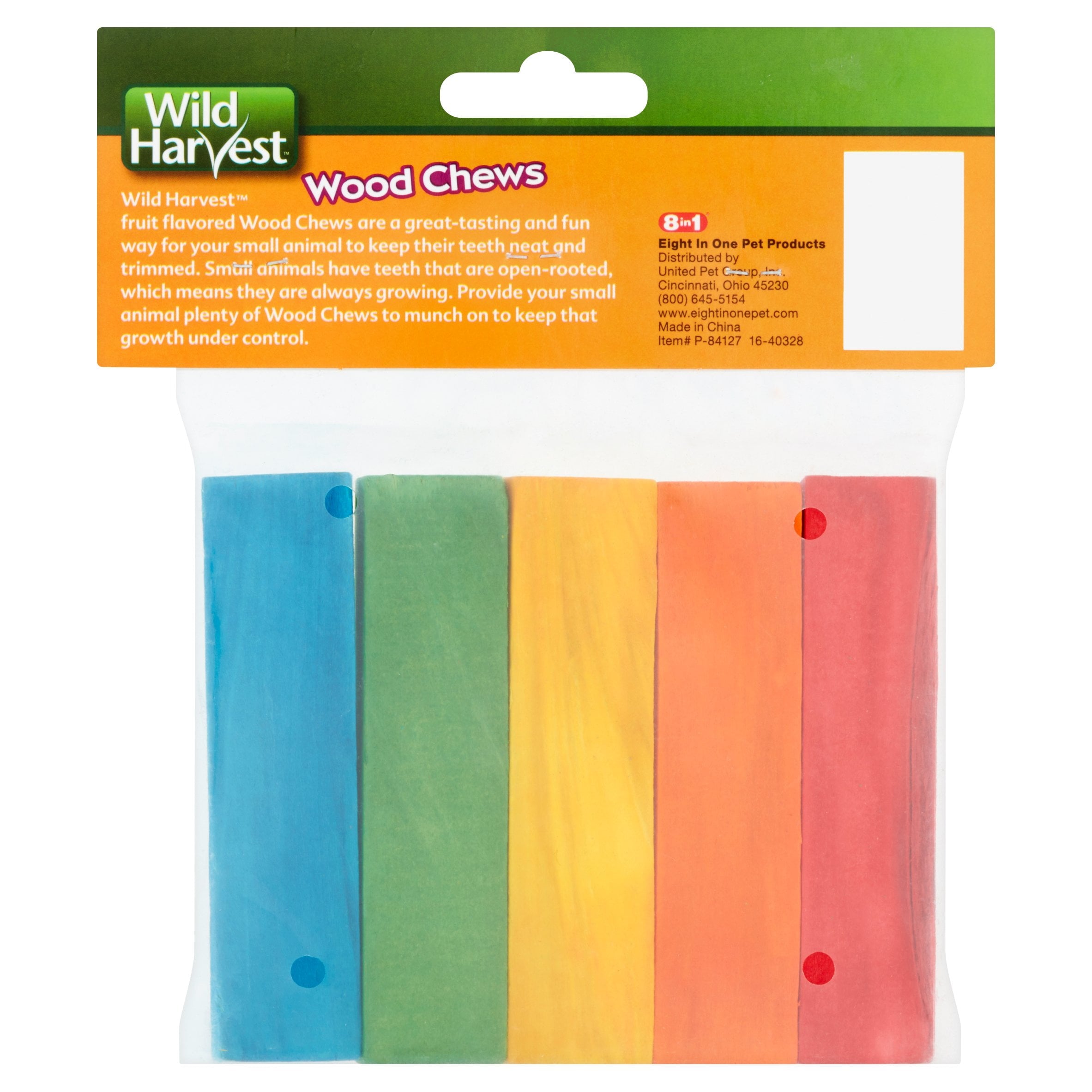 Wild Harvest Colored Fruit Flavored Wood Chews for Small Animals