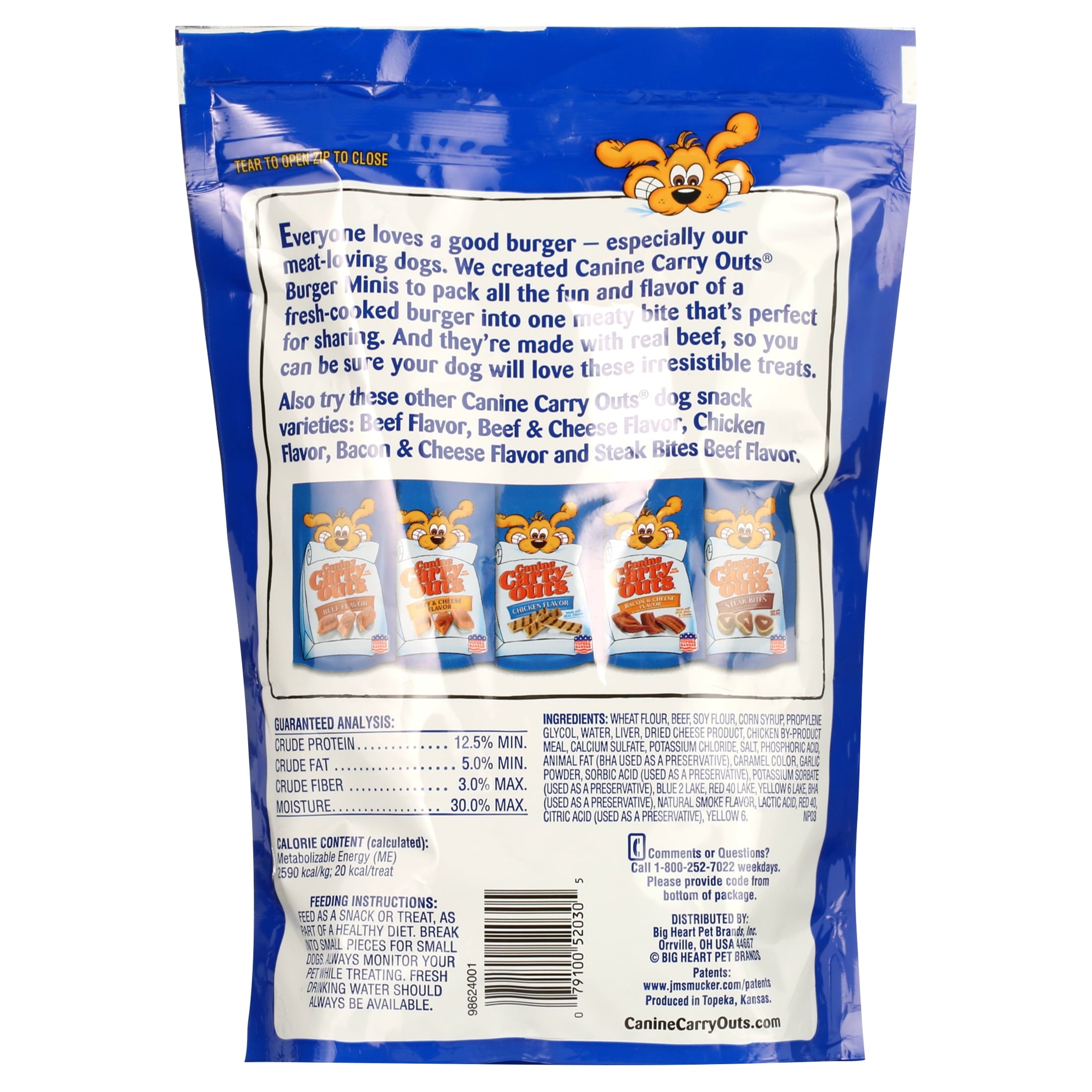 Canine Carry Outs Burger Minis Beef Flavor Dog Treats, 22.5oz Bag