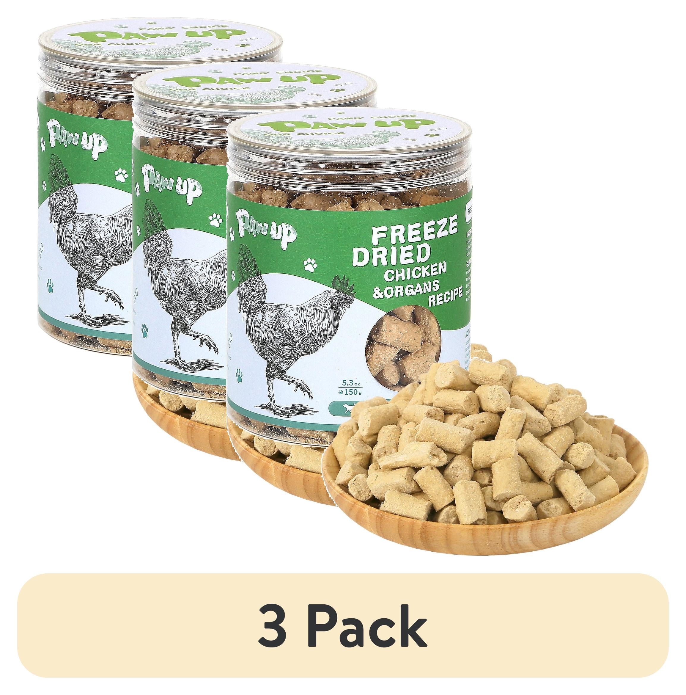 PAWUP Freeze Dried Salmon Dog & Cat Treats, All Natural Raw Cat Food Topper, Hign Protein Chew Pet Training Treats, Chicken & Salmon Recipe, 5.3oz