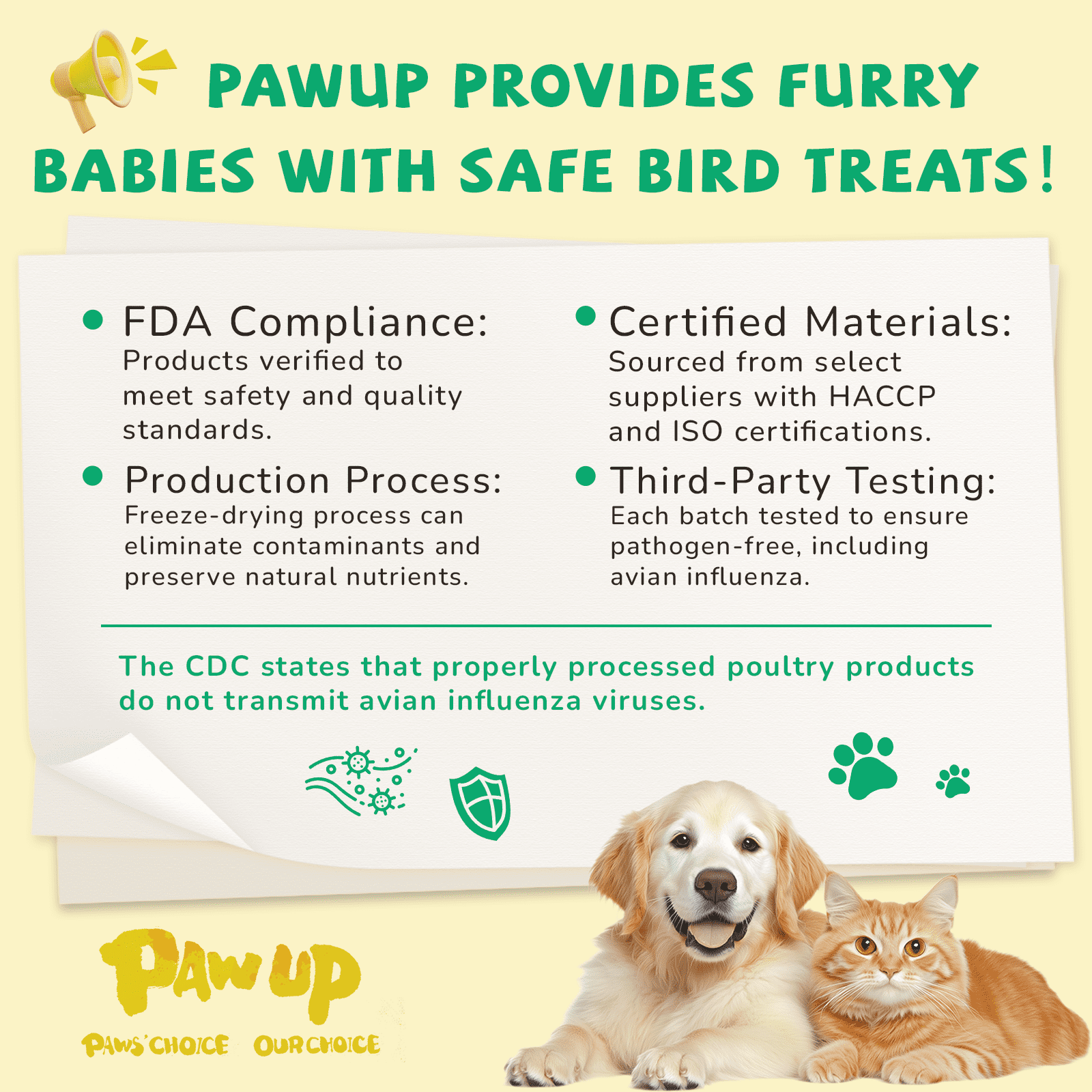 PAWUP Freeze Dried Salmon Dog & Cat Treats, All Natural Raw Cat Food Topper, Hign Protein Chew Pet Training Treats, Chicken & Salmon Recipe, 5.3oz