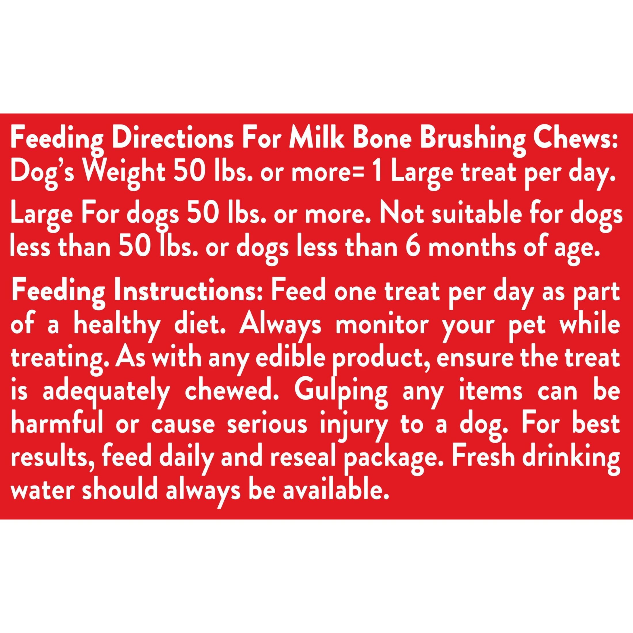 Milk Bone Brushing Chews Daily Dental Dog Treats, Large, 24.2 oz Bag, 18 Bones Per Bag