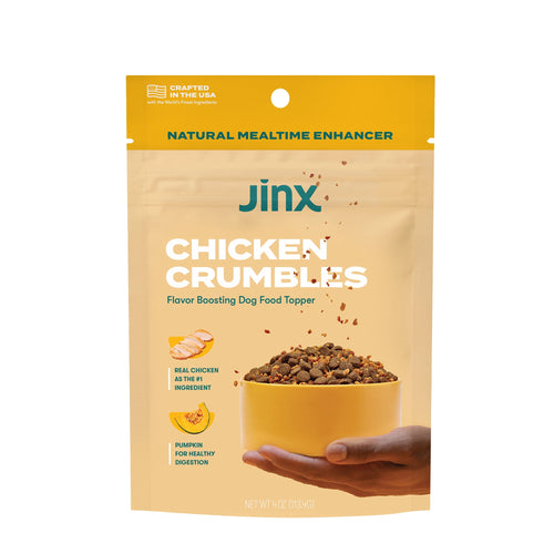 (2 pack) Jinx Crumbles Chicken Recipe Flavor-Boosting Natural Dog Food Topper, 4 oz Bag