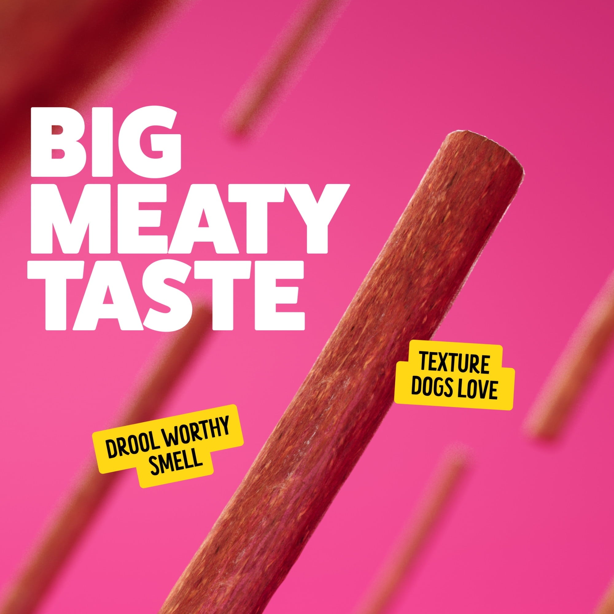 (4 pack) BONKERS Zoomers, BBQ Beef Flavor, Soft & Chewy Dog Snacks, Treats for Dogs, 5.6 oz Bag