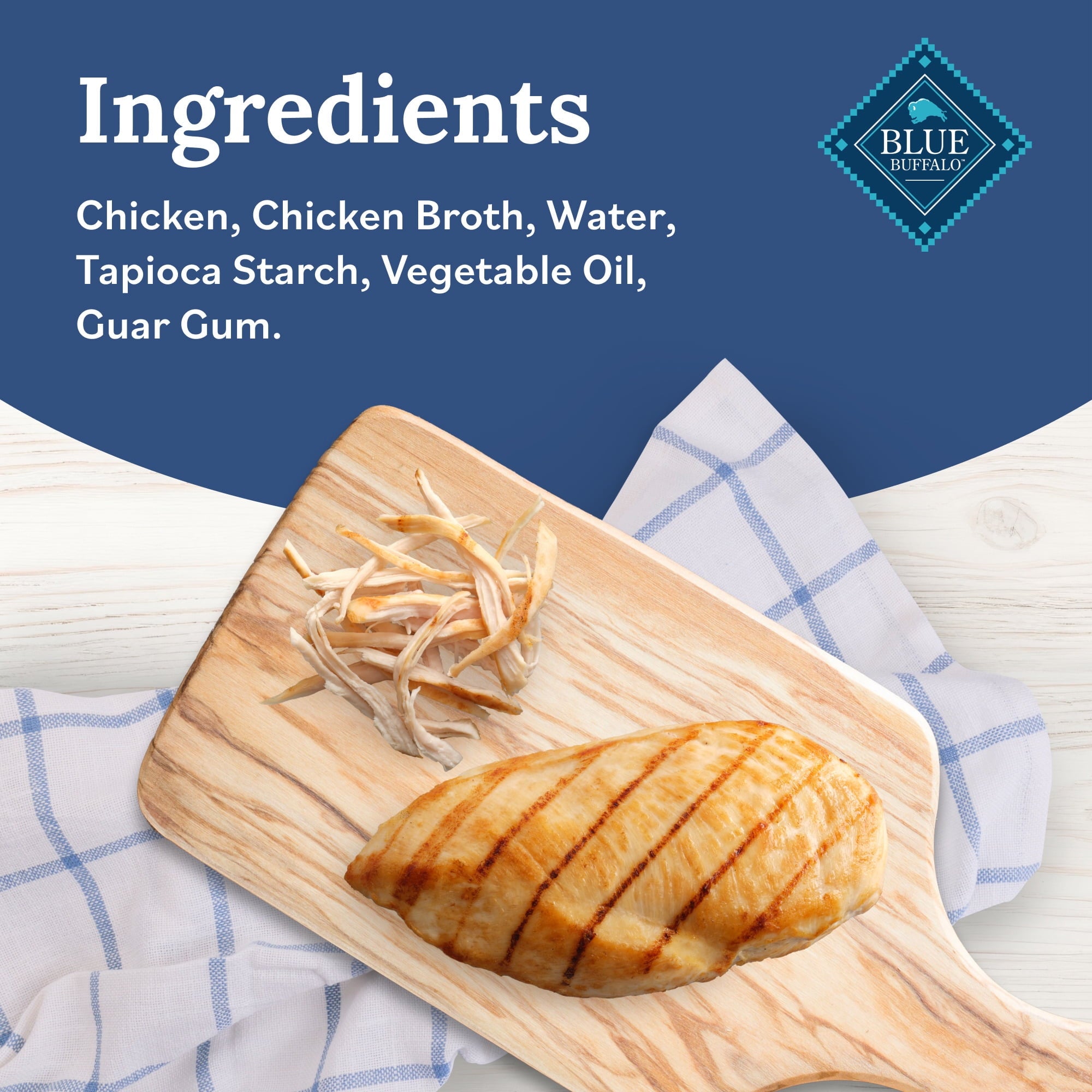 Blue Buffalo Tender Shreds Chicken Toppers, Dog Food, Chicken, 2.5oz. Pouch