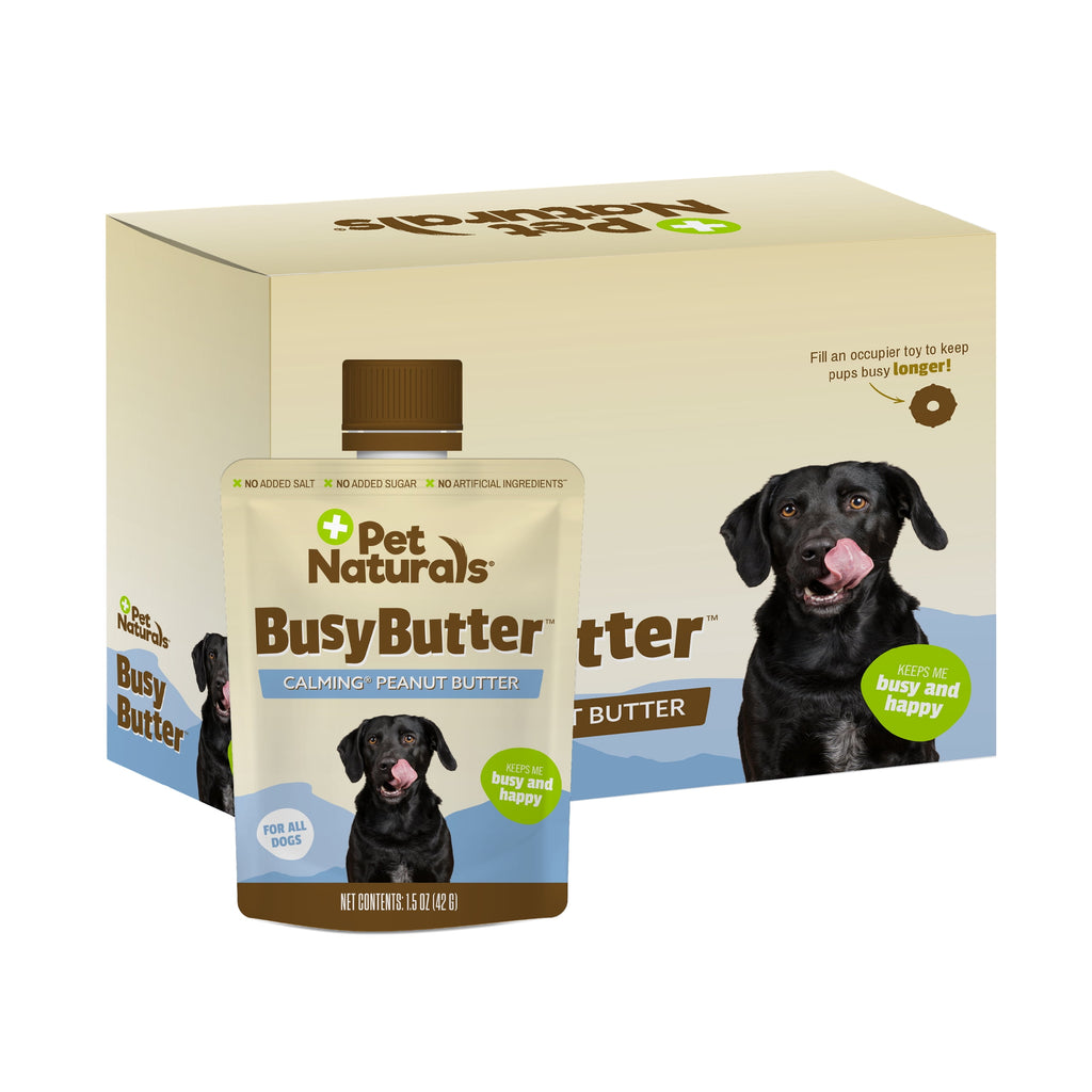 Pet Naturals Busybutter Calming Peanut Butter for Dogs, Stress and Anxiety Support, 1.5oz Pouch
