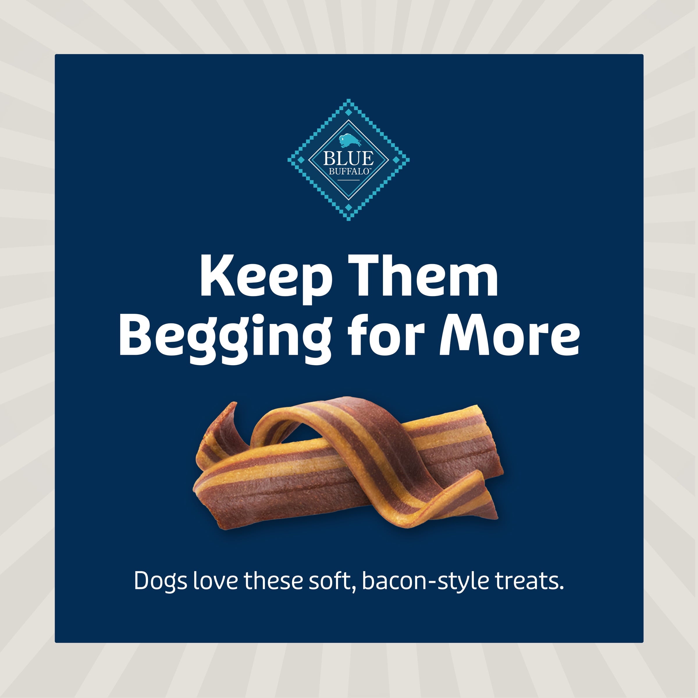 Blue Buffalo Sizzlers Bacon-Style Dog Treats with Real Pork, Original Flavor, 6-oz.