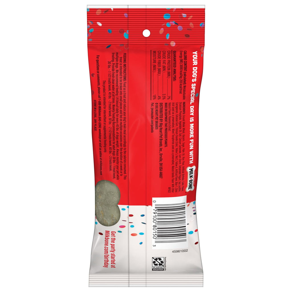 (4 pack) Milk Bone Extra Large Dipped CELEBRATE! Dog Biscuit, 2.9 oz Pouch