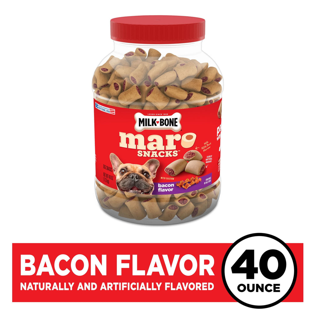 Milk Bone MaroSnacks Bacon Flavor Small Dog Treats With Bone Marrow, 40 ozs