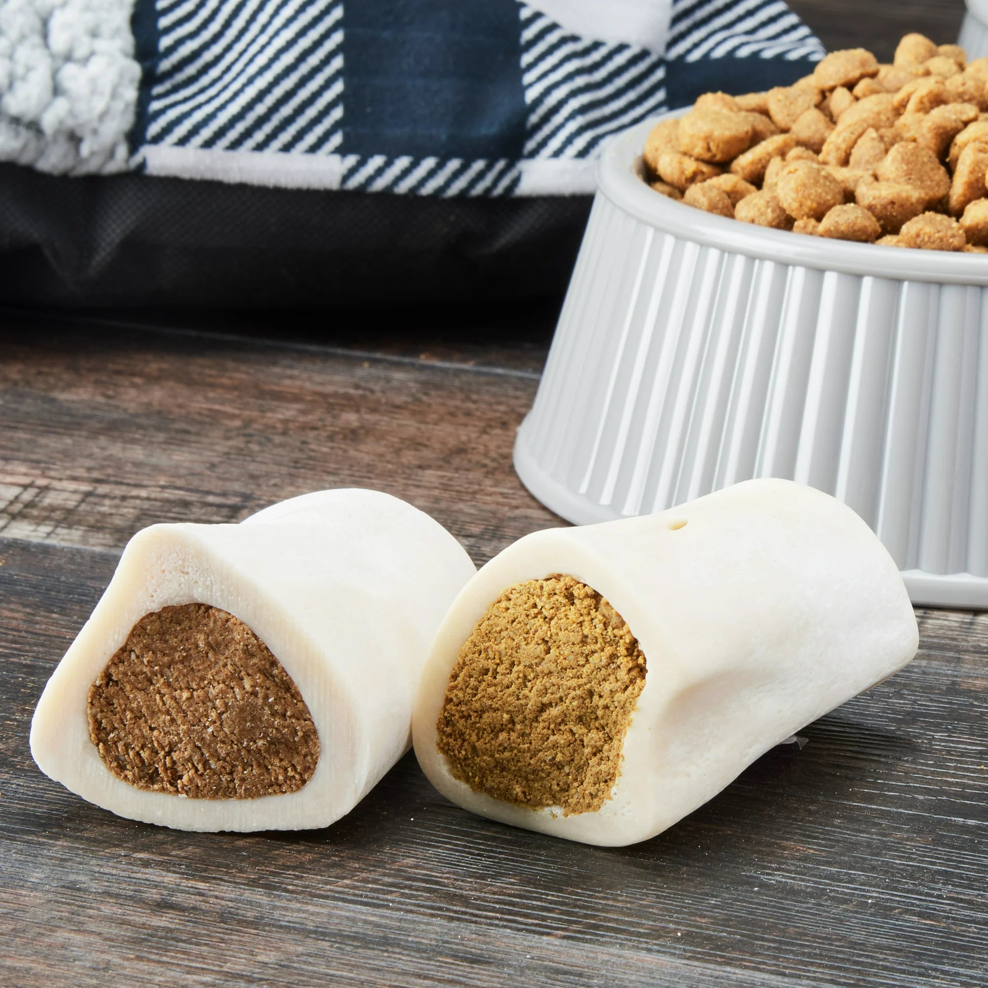 Ol' Roy 3" Filled Bones, Bacon & Cheese Flavor and Peanut Butter Flavor, 10.6 oz, 2 Pack