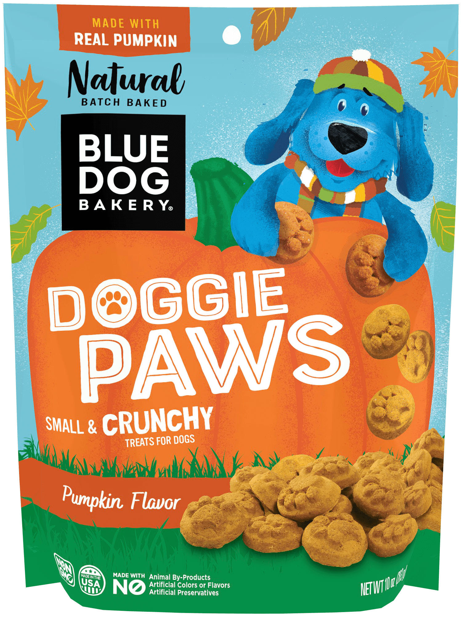 Blue Dog Bakery Pumpkin Doggie Paws 10oz