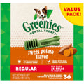 Greenies Regular Natural Dog Dental Treats, Sweet Potato Flavor, 36 Oz Pack (36 Treats)