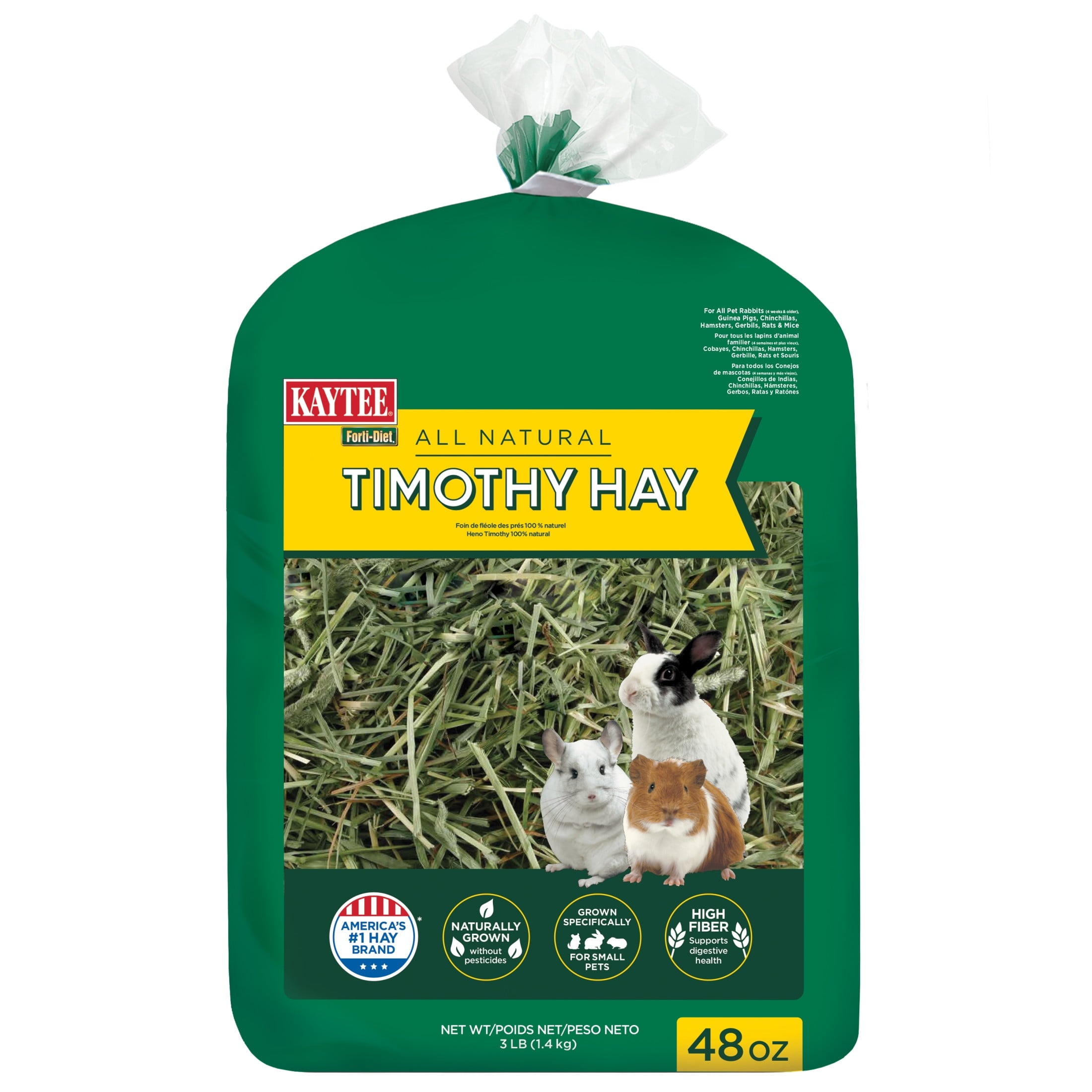Kaytee Forti-Diet All Natural Timothy Hay , 96 ounce