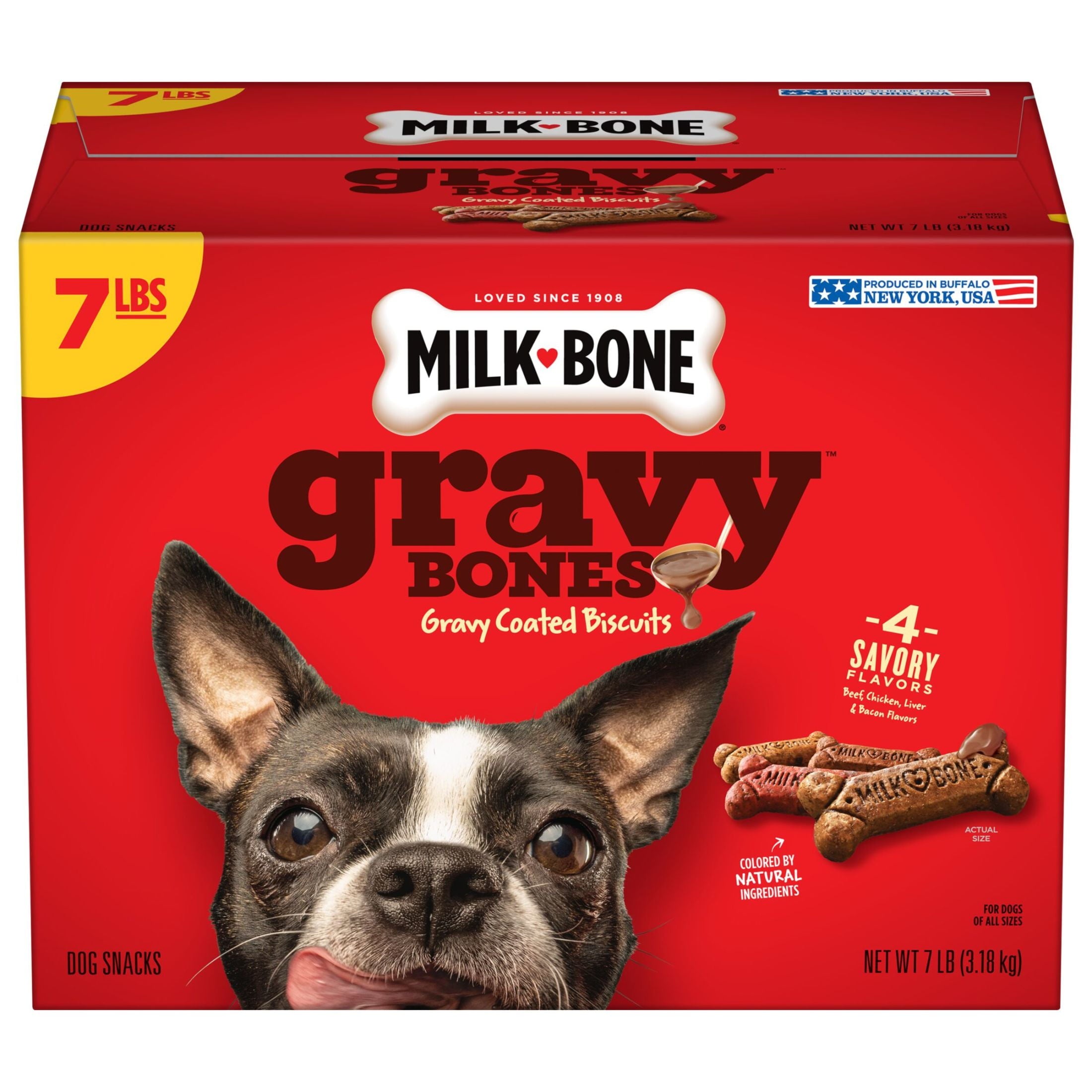 Milk Bone GravyBones Dog Biscuits, Small Dog Treats, 7 lb.