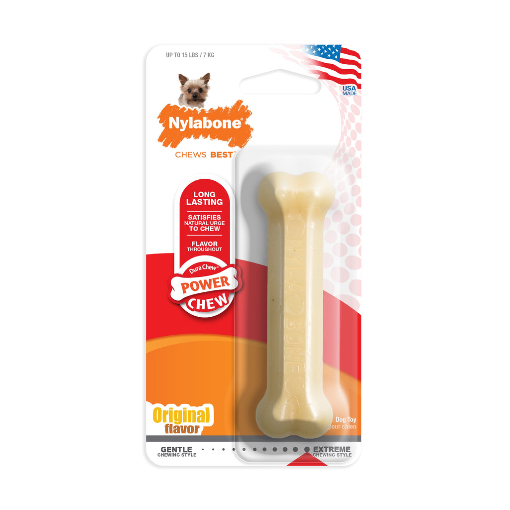 Nylabone Power Chew Dura Chew Original Flavored Bone Chew Toy, Petite