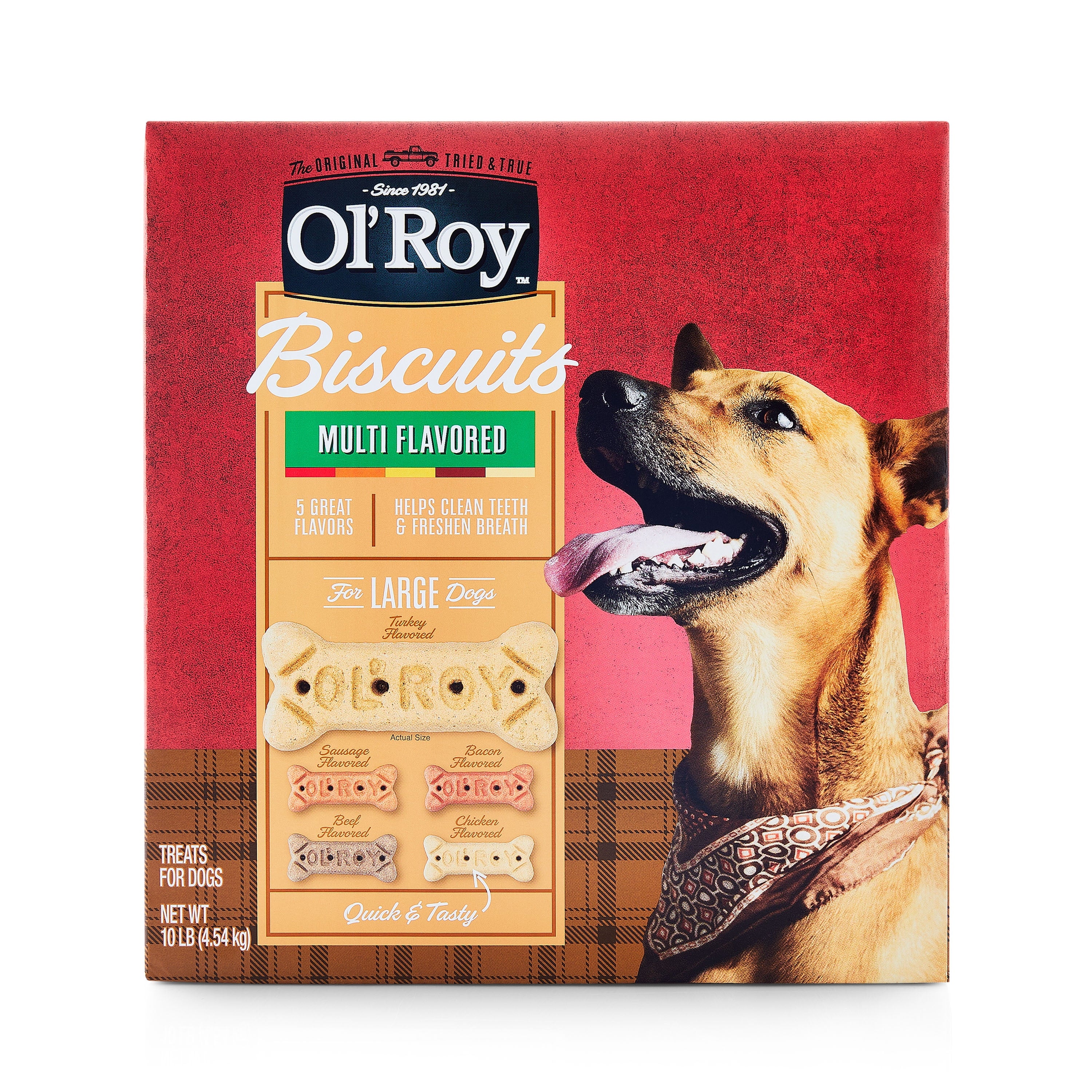 Ol' Roy Multi Flavored Biscuits for Large Breeds, Dry, 10 lb Box