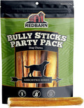 Redbarn All Natural 5-8” Bully Sticks for Small & Large Dogs - Healthy Long Lasting Chews Variety Party Pack - 100% Beef Single Ingredient Low Odor Rawhide Free Dental Treats Made in USA - 8 oz Bag