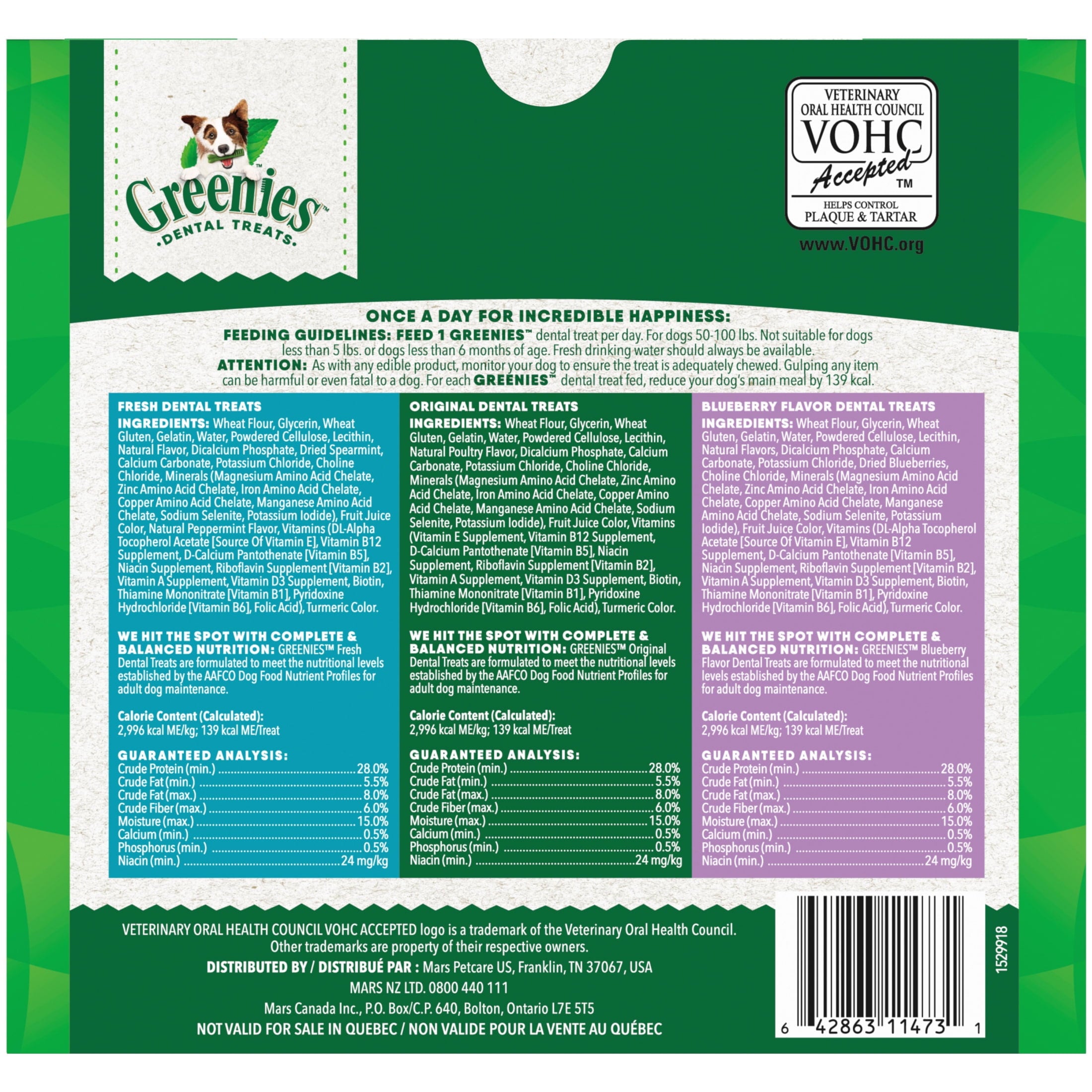 Greenies Large Natural Dental Care Dog Treats, 36 Oz Variety Pack, 3 Packs Of 12 Oz Treats