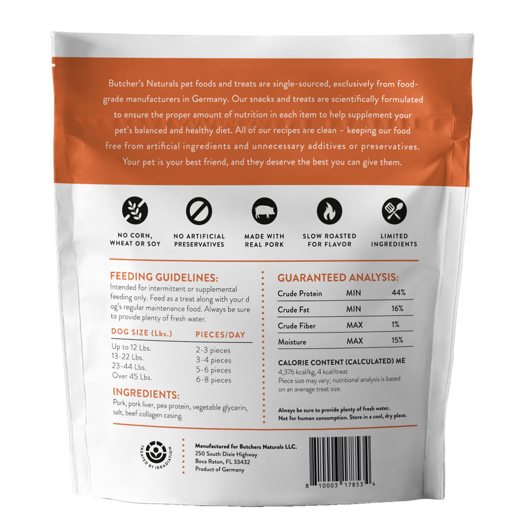 Butcher's Naturals Dry Pork Pearls Training Treats for Dogs, 10 oz