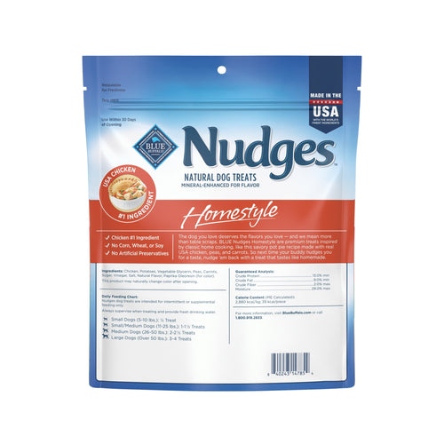 Blue Buffalo Nudges Homestyle Natural Dog Treats Made with Real Chicken, 16-oz. Bag
