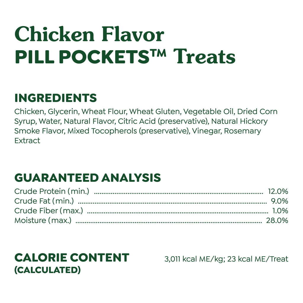 Greenies Pill Pockets For Dogs Chicken Flavor Large, Capsule Size Soft Dog Treats, 7.9 Oz, (30 Pk)