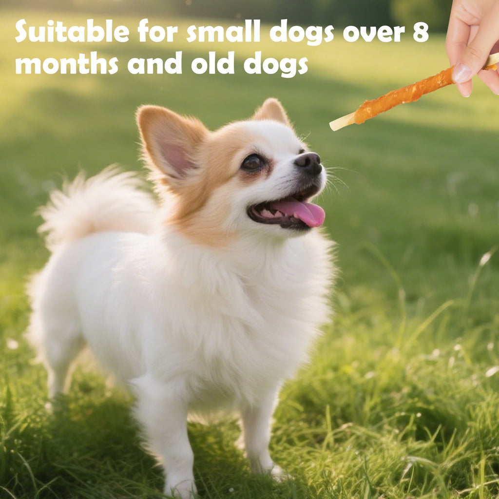 MON2SUN Chicken Wrapped Cod Sticks Rawhide Free Dog Treats for Small Dogs, 4.5-inch Snacks, 14 oz