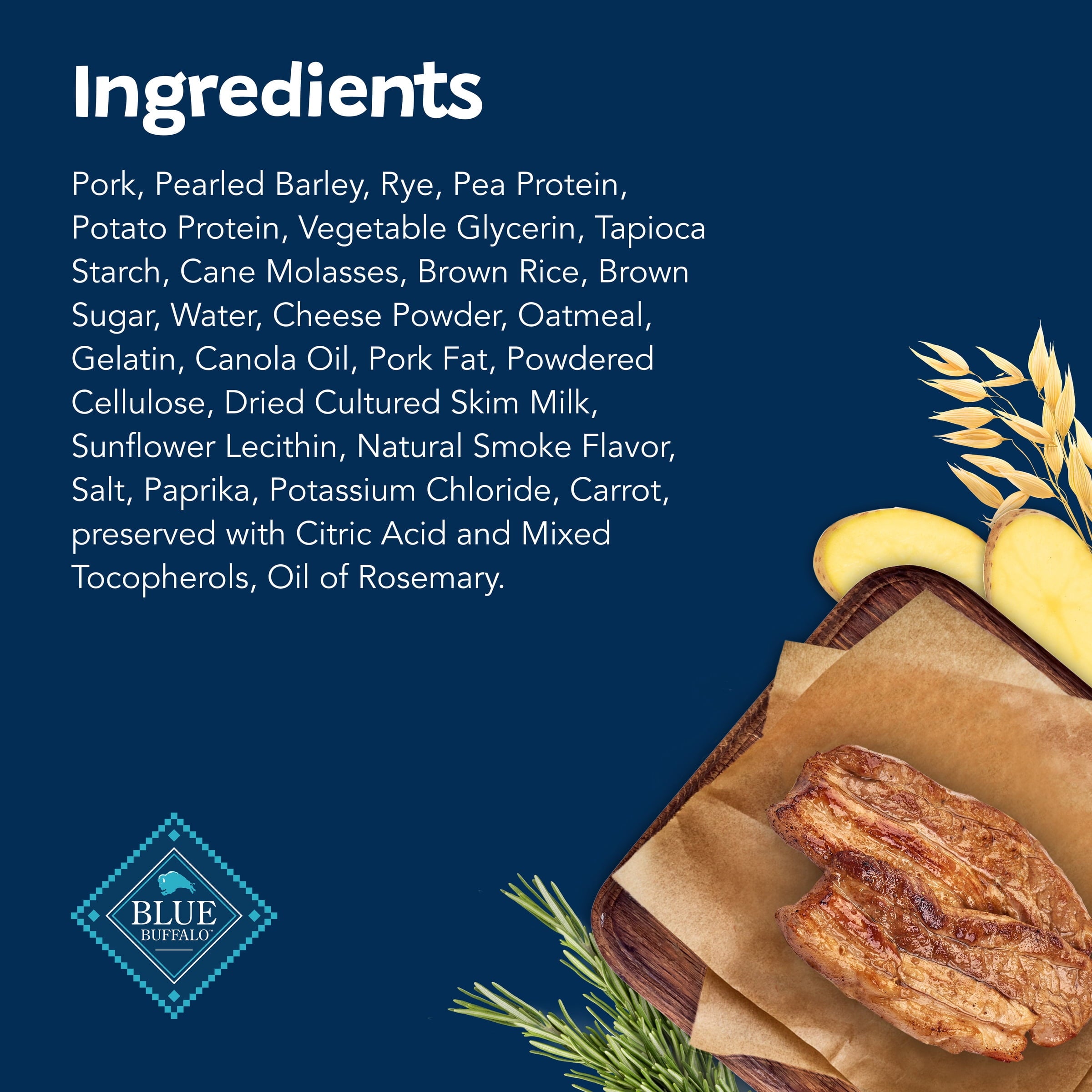 Blue Buffalo Sizzlers Bacon-Style Dog Treats with Real Pork, Original Flavor, 6-oz.