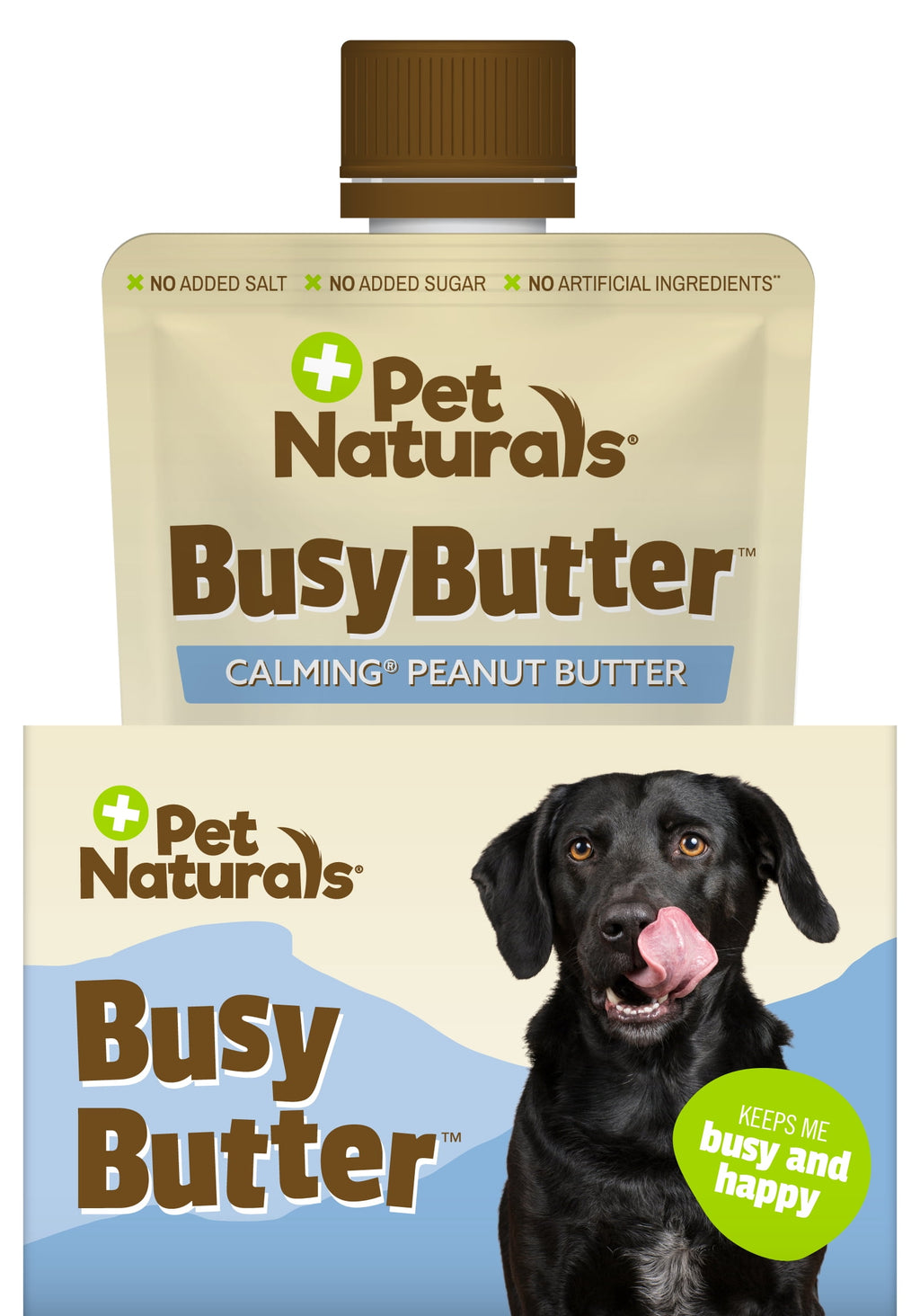 Pet Naturals Busybutter Calming Peanut Butter for Dogs, Stress and Anxiety Support, 1.5oz Pouch