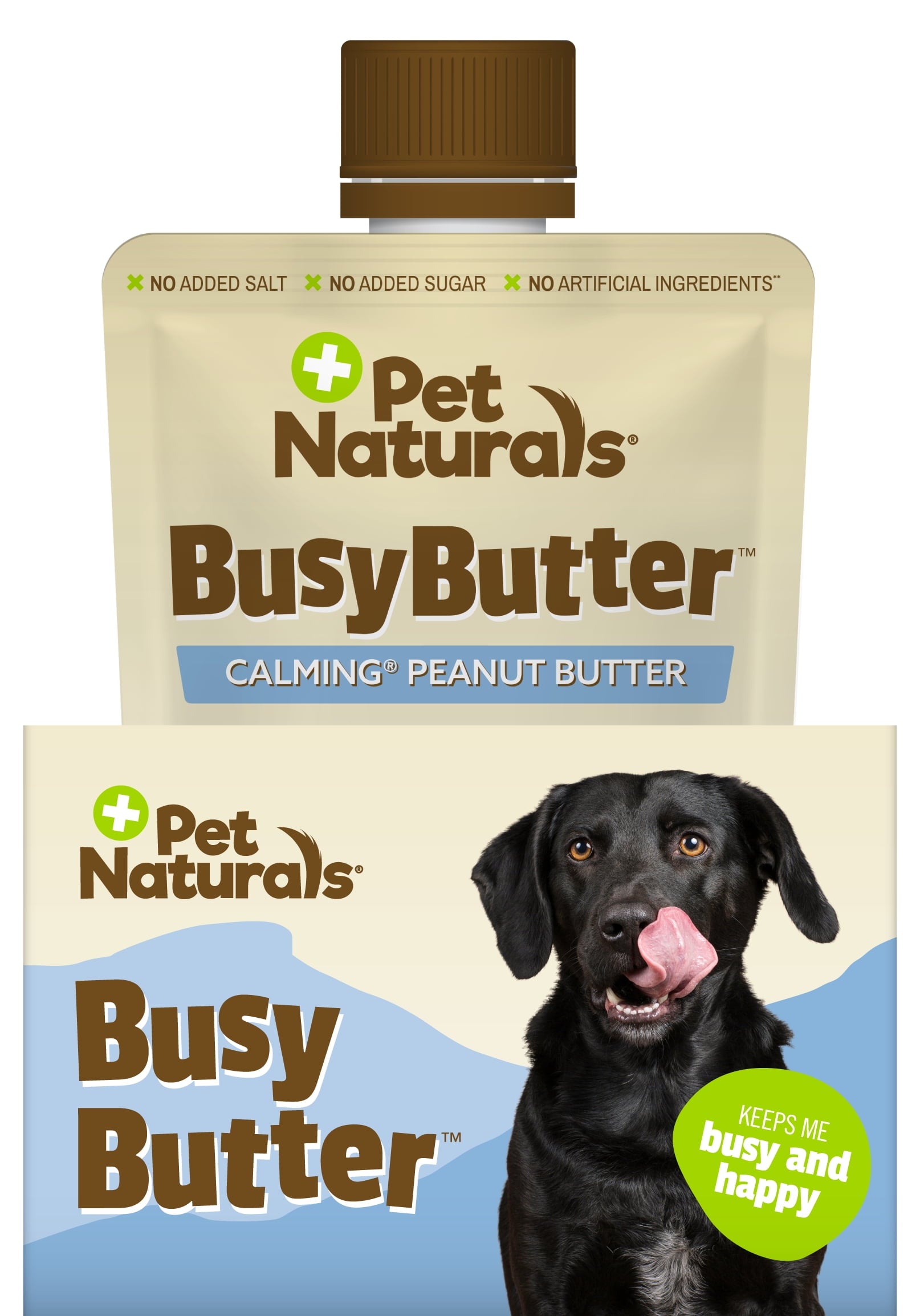 Pet Naturals Busybutter Calming Peanut Butter for Dogs, Stress and Anxiety Support, 1.5oz Pouch