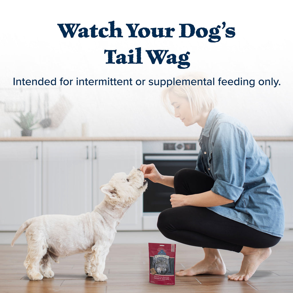 Blue Buffalo Wilderness Trail Treats Dog Biscuits Crunchy Dog Treats, Salmon, 10-oz Bag
