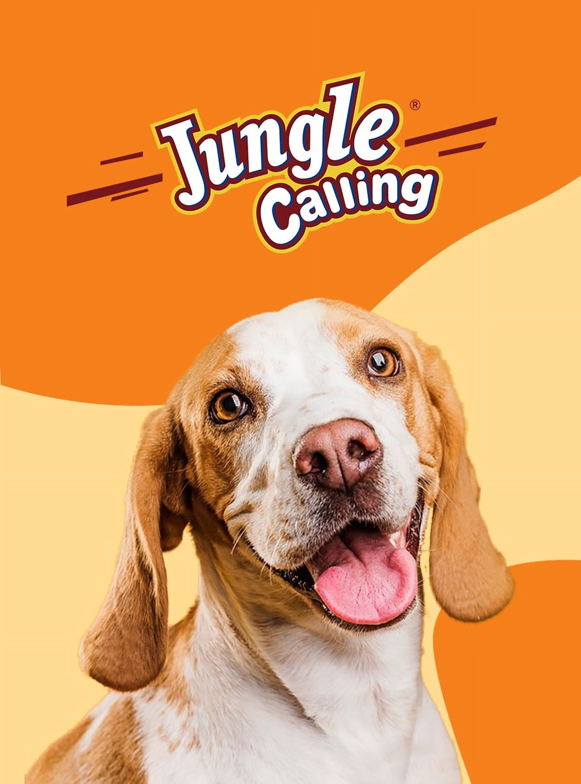 Jungle Calling Rawhide Free 6.5'' Peanut Butter Bones Dog Treats,Dog Chews for Dogs,4 Count
